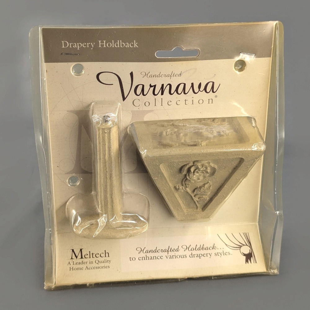 VTG Meltech Varnava Collection Rose Drapery Holdback Cream Pyramid VCH-205-AB